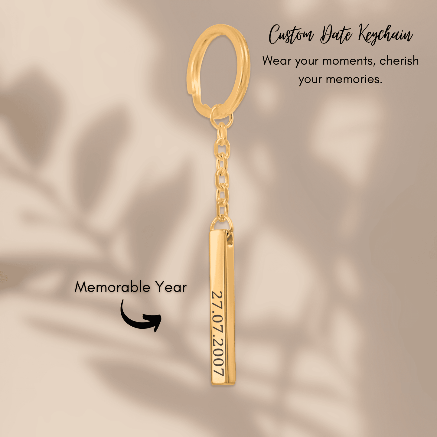 Personalisierter Schlüsselanhänger (Datum)