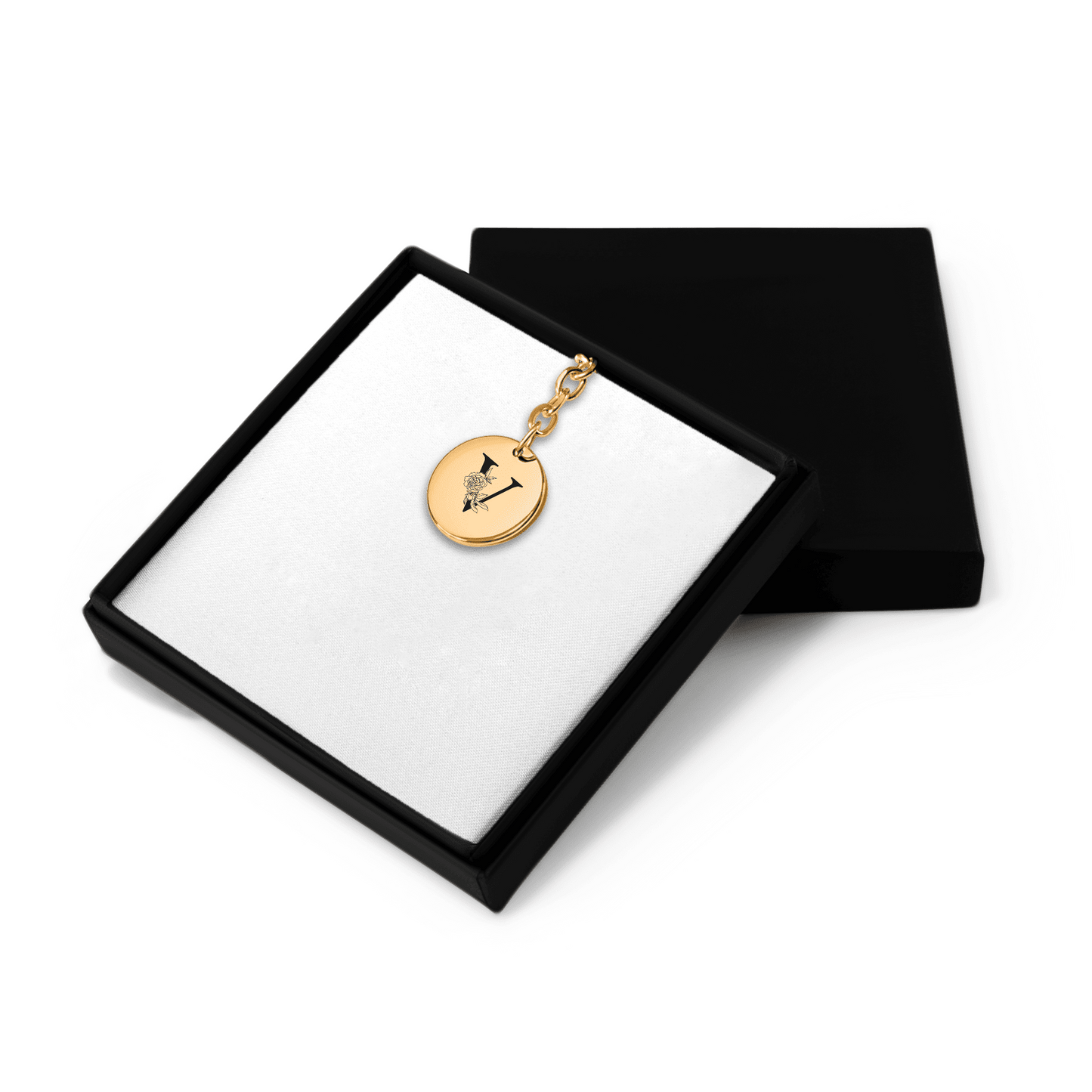 Floraler Buchstaben Schlüsselanhänger (Buchstabe personalisierbar)